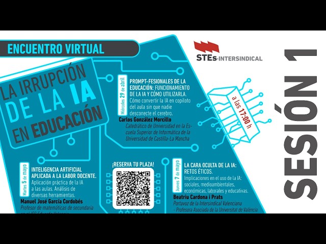 La irrupción de la IA en educación. 1º Sesión:  Prompt fesionales de la educación.