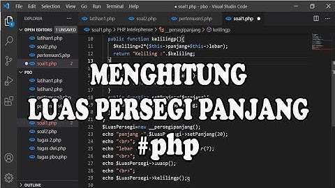 PHP|program menghitung luas persegi panjang