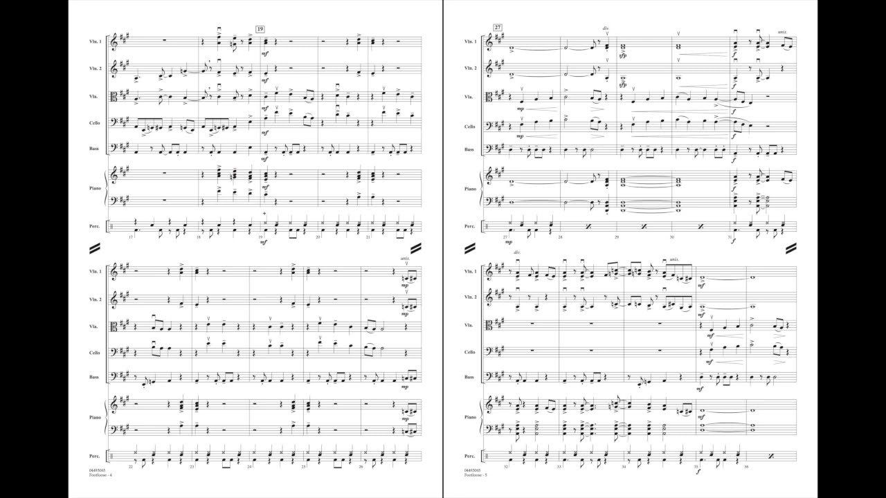 FOOTLOOSE マーチングバンド楽譜 Footloose Sheet Music for Trombone, Euphonium, Tuba, Flute & more