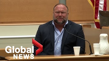 Alex Jones testifies in Sandy Hook damages trial on calling judge "tyrant"
