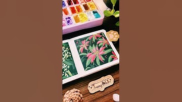 Hướng dẫn vẽ hoa trạng nguyên với màu gouache #gouachetutorial