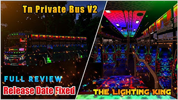 Release Date Fixed ||Tn Private Bus v2 Ets2 Lighting Full Review Bussid v3.6.1 @RS_GAMING_UPDATES