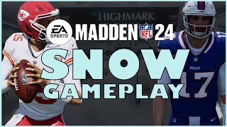 Madden 24 SNOW Gameplay! Kansas City Chiefs vs Buffalo Bills FULL Game