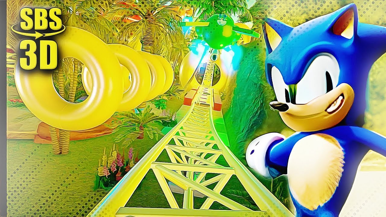 SONIC HEROES ADVENTURE | Roller Coaster | VR Vídeo 3D SBS [Google ...