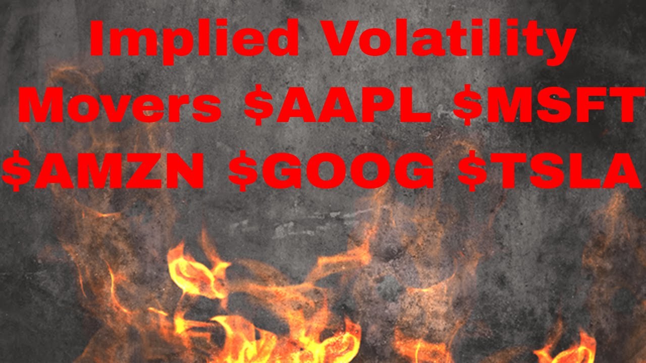Implied Volatility Movers $AAPL $MSFT $AMZN $GOOG $TSLA - YouTube