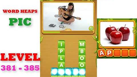 Word Heaps: Pic Puzzle Level 381 - 385 | All Answers | Walkthrough
