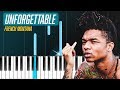 French Montana - "Unforgettable" ft Swae Lee Piano Tutorial - Chords - How To Play - Cover