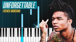 French Montana - "Unforgettable" ft Swae Lee Piano Tutorial - Chords - How To Play - Cover chords