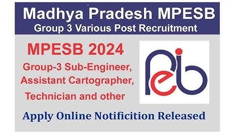 MP Sub Engineer 2024 Notification Out MP Vyapam Grade 3 2024 Notification #viralvideo  #video