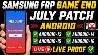 Samsung Frp Bypass | Android 13-14-15-16| July Patch | Frp Lock Removal |100% Working | NO PC Trick