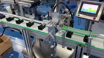 automatic lipstick bottom labeling machine