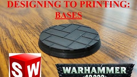 3D Printing Easy Warhammer Bases! Solidworks + Cura + Ender 3
