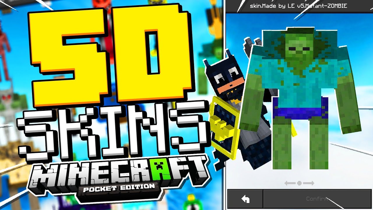 COMO INSTALAR SKINS 5D REALISTAS NO MINECRAFT PE ! (Minecraft Pocket  Edition) 