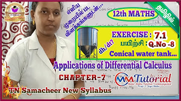 TN 12th Maths|Chapter-7|EXERCISE (பயிற்சி) -7.1 Q.no 8|Malar Maths Tutorial
