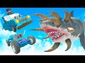 We Fought the Mutant Megalodon with the Ctop Car in Animal Revolt Battle Simulator Multiplayer!