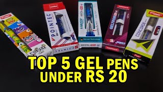 Best 5 gel pens under Rs 20 | Best Gel Pens in India | Aarav Stationery hub