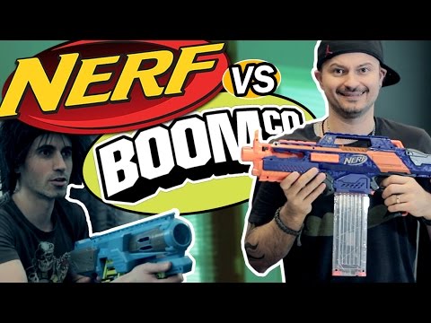 Nerf Vs BoomCo | Unboxing, Pizza, Fight