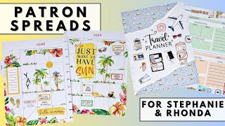 PLAN WITH ME | PATRON SPREADS FOR STEPHANIE & RHONDA | THE HAPPY PLANNER