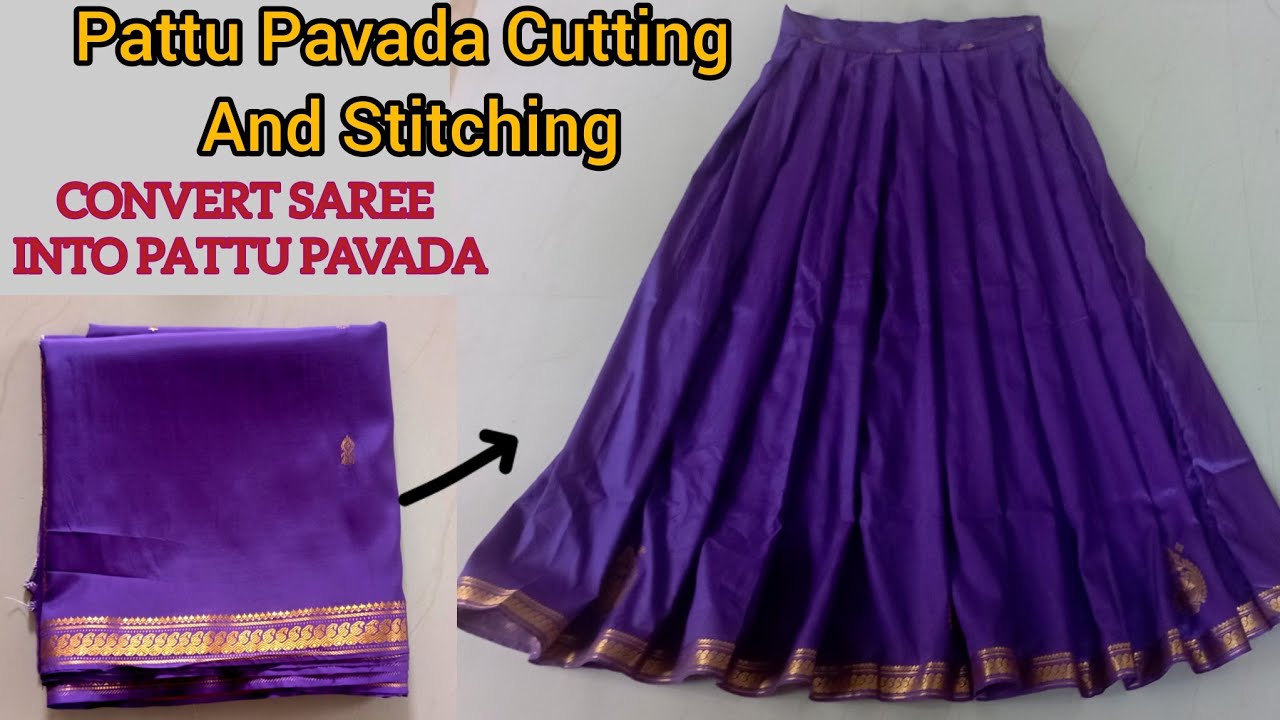 Pavada Rop Thread Pattu Pavada Cutting And Stitching Easy Method For Beginners/Convert ...