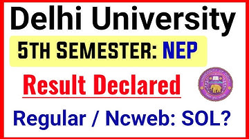 DU 5th Semester Result Declared Dec Exam 2024 | Du sol Result Update Dec Jan Exam 2024-25 NEP Course