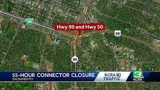 Fix 50 construction: 55-hour connector closure could affect road travel around Sacramento