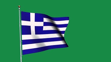 Flag of GREECE Royalty Free Backgorund Video Effect Footage AA VFX