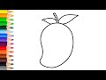 How to draw a mango easy step by step  very easy and simple mango drawing tutorial for beginners