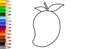 How to draw a mango easy step by step | very easy and simple mango drawing tutorial for beginners