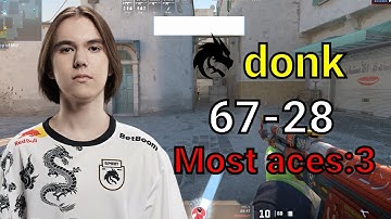 CS2 donk 67-28 (dust2) Most aces:3 faceit POV | 2025/01/16 | #cs2 #demo