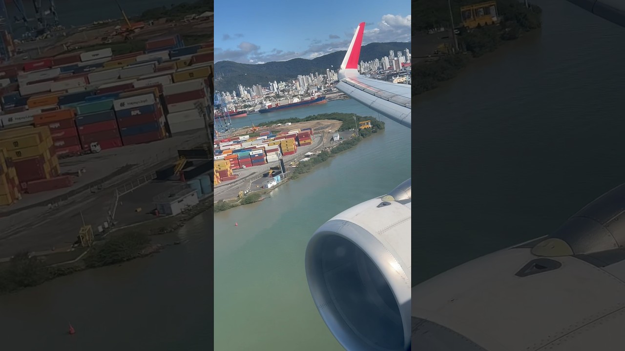 POUSO EM NAVEGANTES-SC COM RASANTE NO RIO ITAJAI-AÇU 