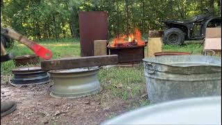 Building a makeshift blacksmith forge to straighten a bent drop forged trailer hitch by Back in the Shop 159 views 2 years ago 7 minutes, 41 seconds
