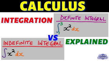 Difference Between DEFINITE and INDEFINITE Integral in Calculus (INTEGRATION)