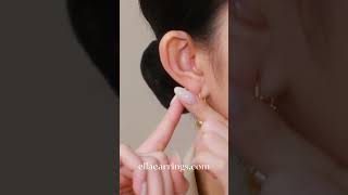 Gentle Elegant Wheat Shape CZ Champagne Pearl Earrings #earrings #jewelry