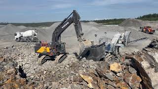 keep on crushing! with jonsson 1208. volvo 530 and doosan 550