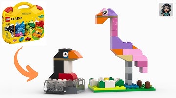 FLAMINGO and PENGUIN Lego classic 10713 ideas How to build easy