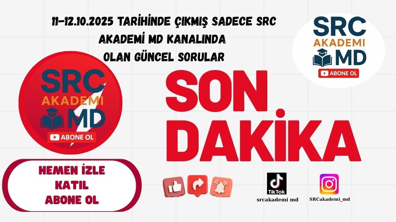 SRC 1-2-3-4 Çıkmış Soruları|Püf Noktalar ve Tüyolar | Sınav Taktikleri | 2025 Güncel|#src|#güncel#29