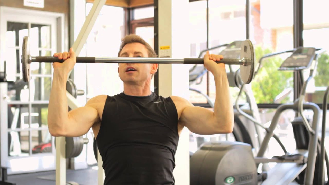 proper seated barbell shoulder press technique fitness tips for a overhead press form