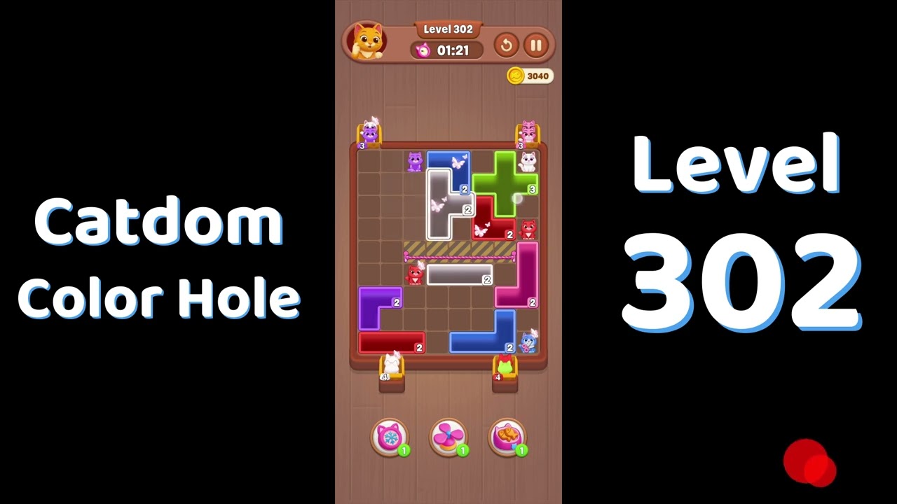 Catdom Level 302 walkthrough | Color Hole 🐱🕳️| Solutionguruji