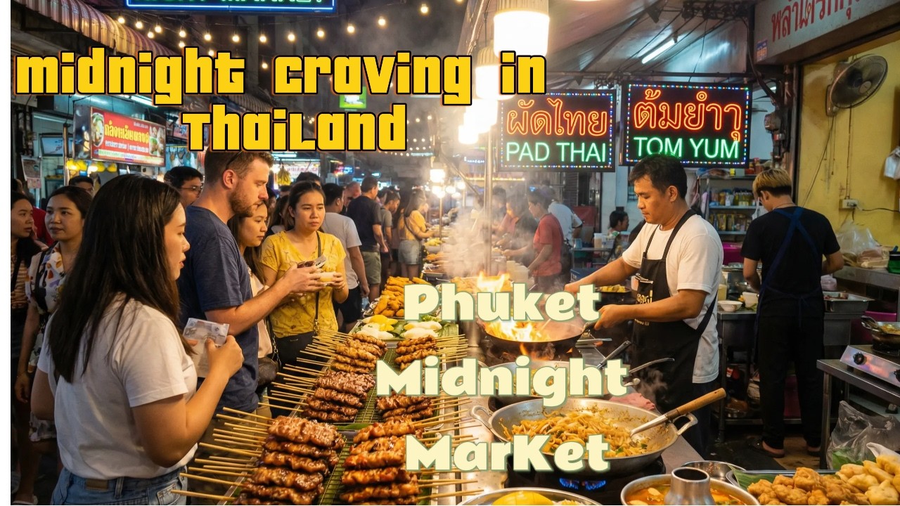 📍 Ultimate Phuket Street Food Tour! Exploring Naka Weekend Market 🍢