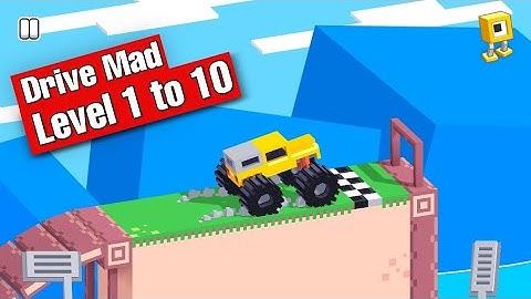 DRIVE MAD 1 to 10 Level Complete Gameplay in FANCADE Android/iOS | AllAboutGames