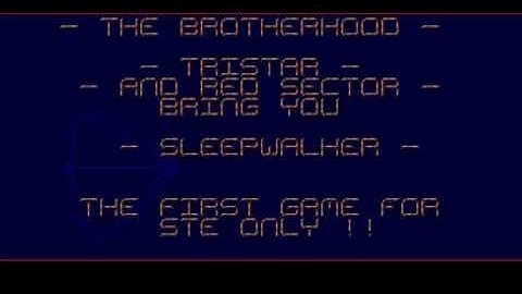 Atari STe demo - Sleepwalker Cracktro