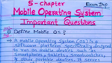 tybsc OS-II 5th chapter mobile operating system