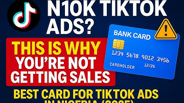 Best Card for TikTok Ads Payment in Nigeria 2025 | No More Payment Errors or Coins