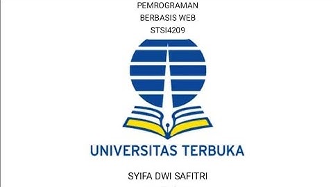 Tugas 2 Praktikum Mata Kuliah PEMROGRAMAN BERBASIS WEB STSI4209