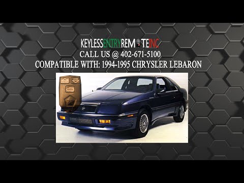 How To Replace Chrysler LeBaron Key Fob Battery 1994 1995
