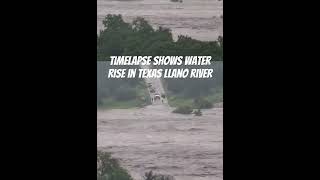 TIMELAPSE SHOWS FLOODWATER RISE IN TEXAS' LLANO RIVER #flood #texas #usa #usnews