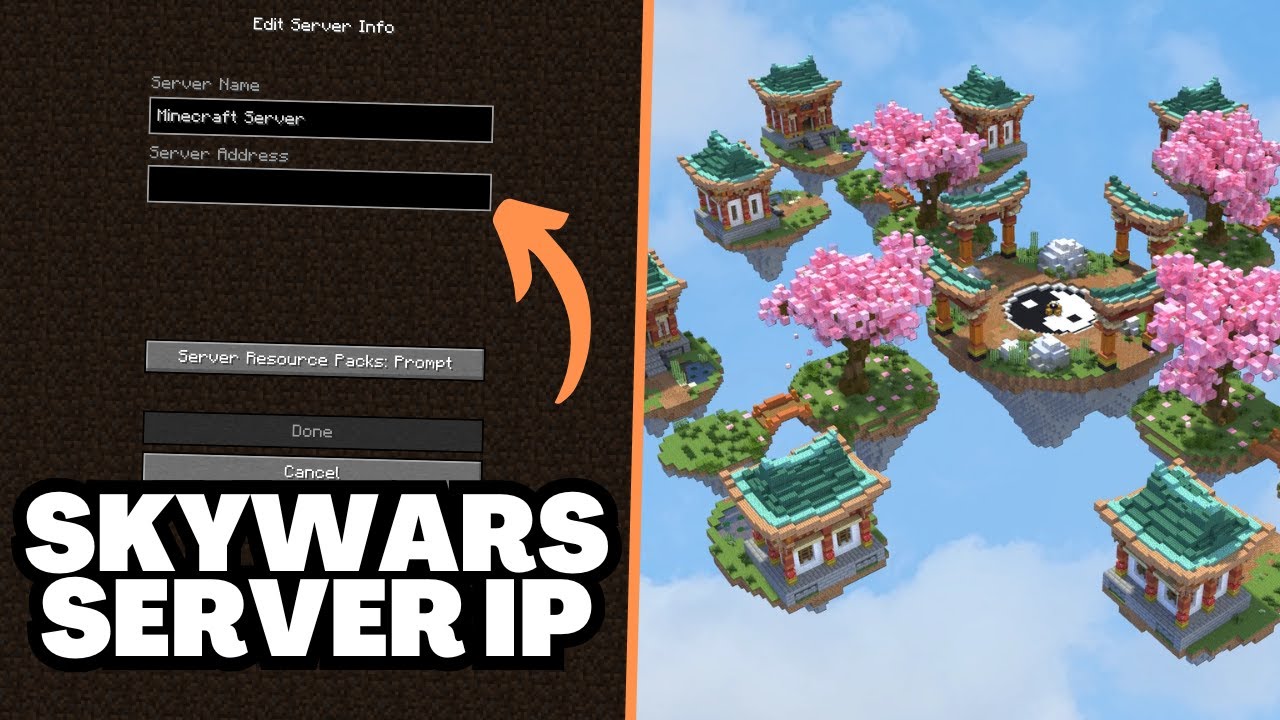 IP-адрес сервера Minecraft 2026 Skywars