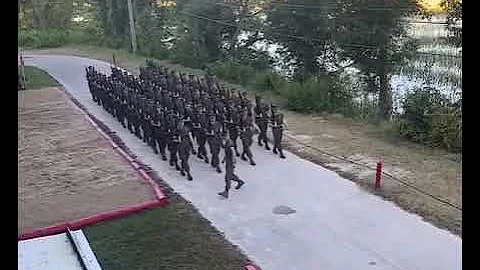 Hear the "Thunderous Heels" of USMC MARINES in this Incredible Drill!