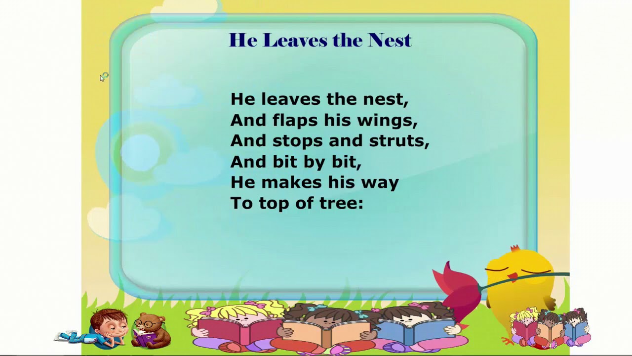 He Leaves The Nest English Poem YouTube