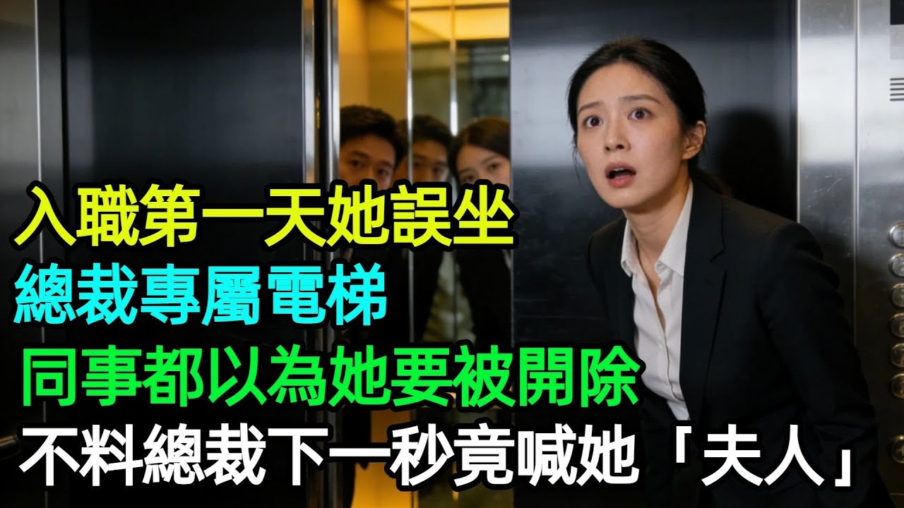 入職第一天她誤坐總裁專屬電梯，同事都以為她要被開除，不料總裁下一秒竟喊她「夫人」#奇聞#故事#完結文